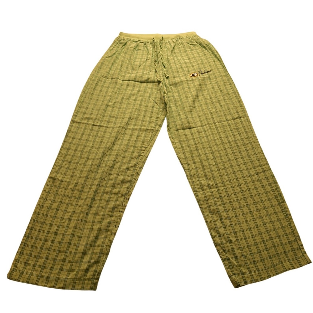 Reebok Green Bay Packers Plaid Pajama Pants Men's Small Green Lounge Sleepwear